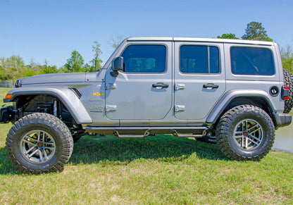 Predator Pro Cab Length (2 Steps per Side) 2018-2026 Jeep Wrangler JL 4-Door Textured Black NFab-6