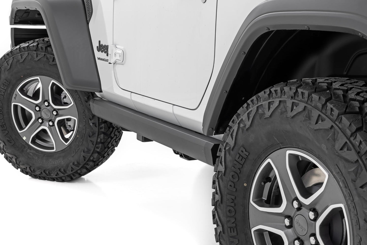 Power Running Boards Dual Electric Motor 2 Door Jeep Wrangler JL (18-26) Rough Country-1
