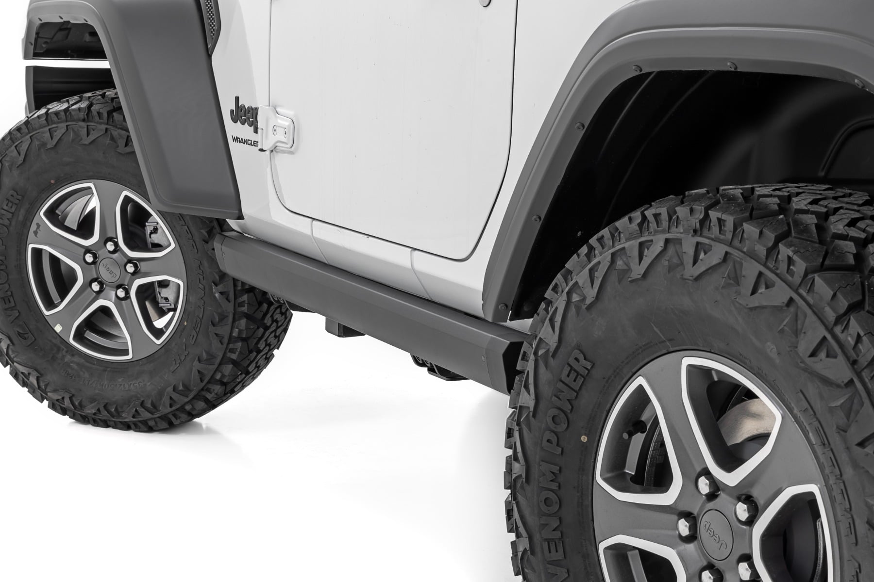 Power Running Boards Dual Electric Motor 2 Door Jeep Wrangler JL (18-26) Rough Country-1