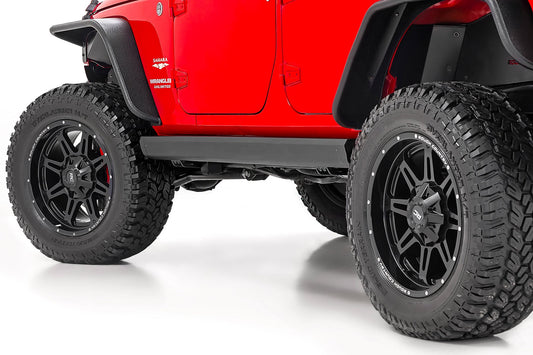 Power Running Boards Dual Electric Motor 4 Door Jeep Wrangler Unlimited (07-18) Rough Country-1