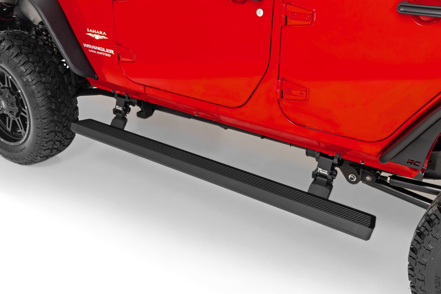 Power Running Boards Dual Electric Motor 4 Door Jeep Wrangler Unlimited (07-18) Rough Country-2
