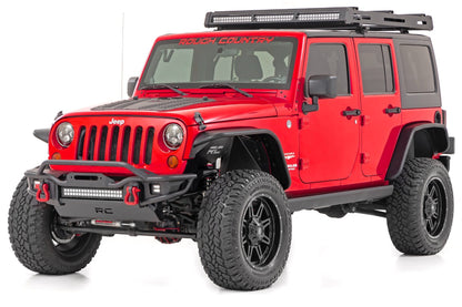 Power Running Boards Dual Electric Motor 4 Door Jeep Wrangler Unlimited (07-18) Rough Country-4