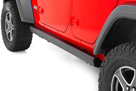Power Running Boards Dual Electric Motor 4 Door Jeep Wrangler JL (2018-2026) Rough Country-1