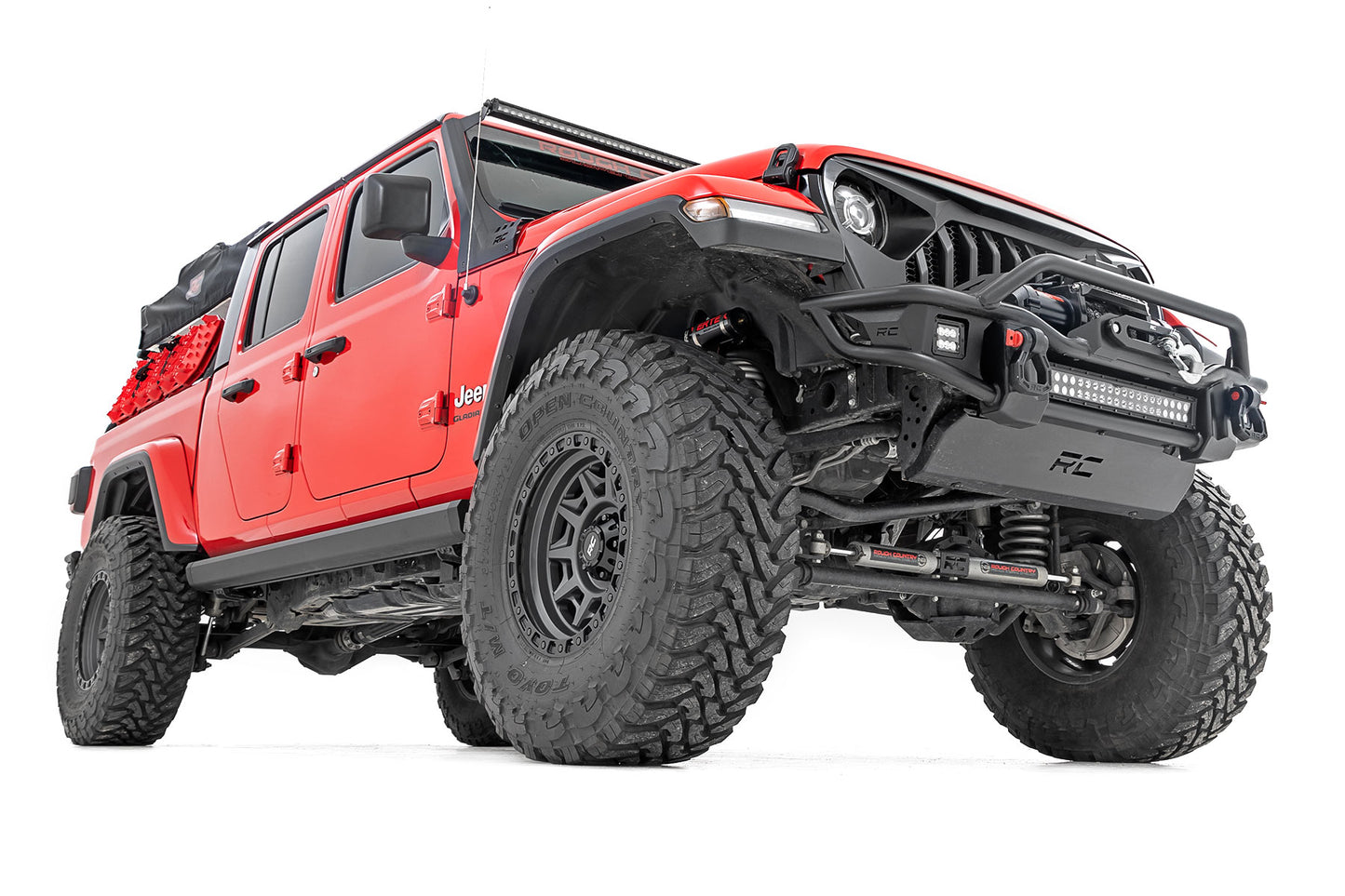 Power Running Boards Dual Electric Motor Jeep Gladiator JT 4WD (20-25) Rough Country-1