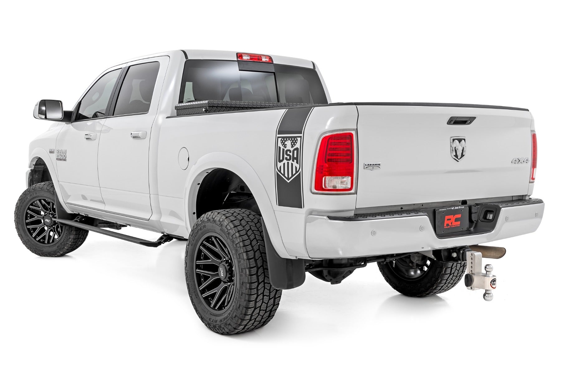 Power Running Boards Dual Electric Motor Quad Cab Ram 2500/3500 (11-26) Rough Country-2