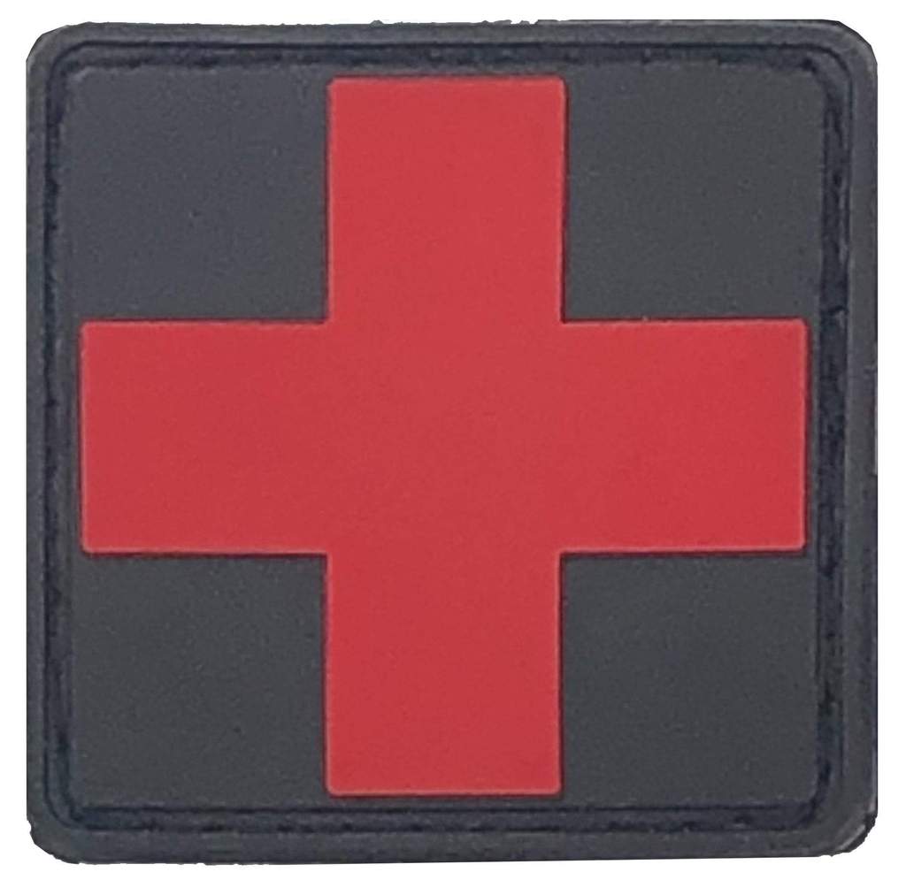 Medical Patch EMT Patch PVC Rubber 1.5 x 1.5 Inch Velcro Hook Backing Bartact-2