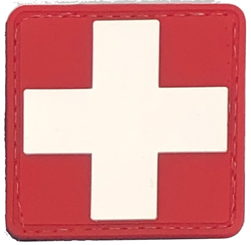 Medical Patch EMT Patch PVC Rubber 1.5 x 1.5 Inch Velcro Hook Backing Bartact-3