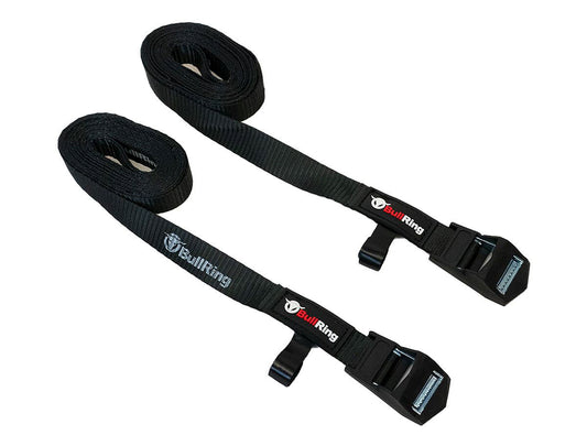 1 Inch x 12' Lashing Cargo Strap 2 Pack Bullring SpeedStrap