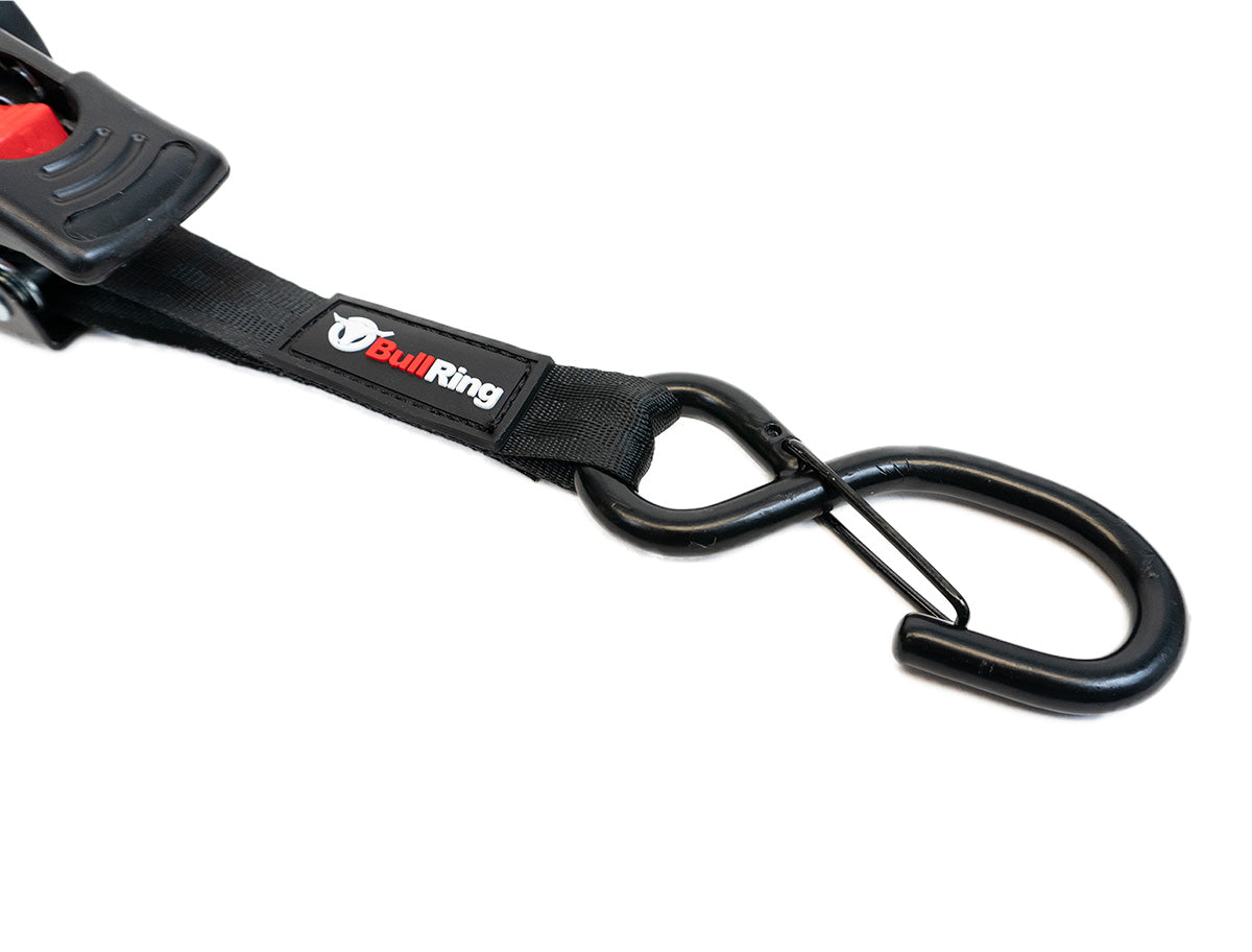 1 Inch x 10' Retractable Ratchet Tie Down 2 Pack Bullring SpeedStrap-3