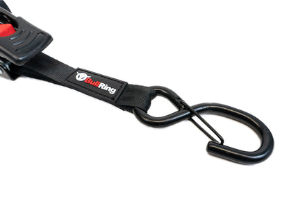 1 Inch x 10' Retractable Ratchet Tie Down 2 Pack Bullring SpeedStrap-3