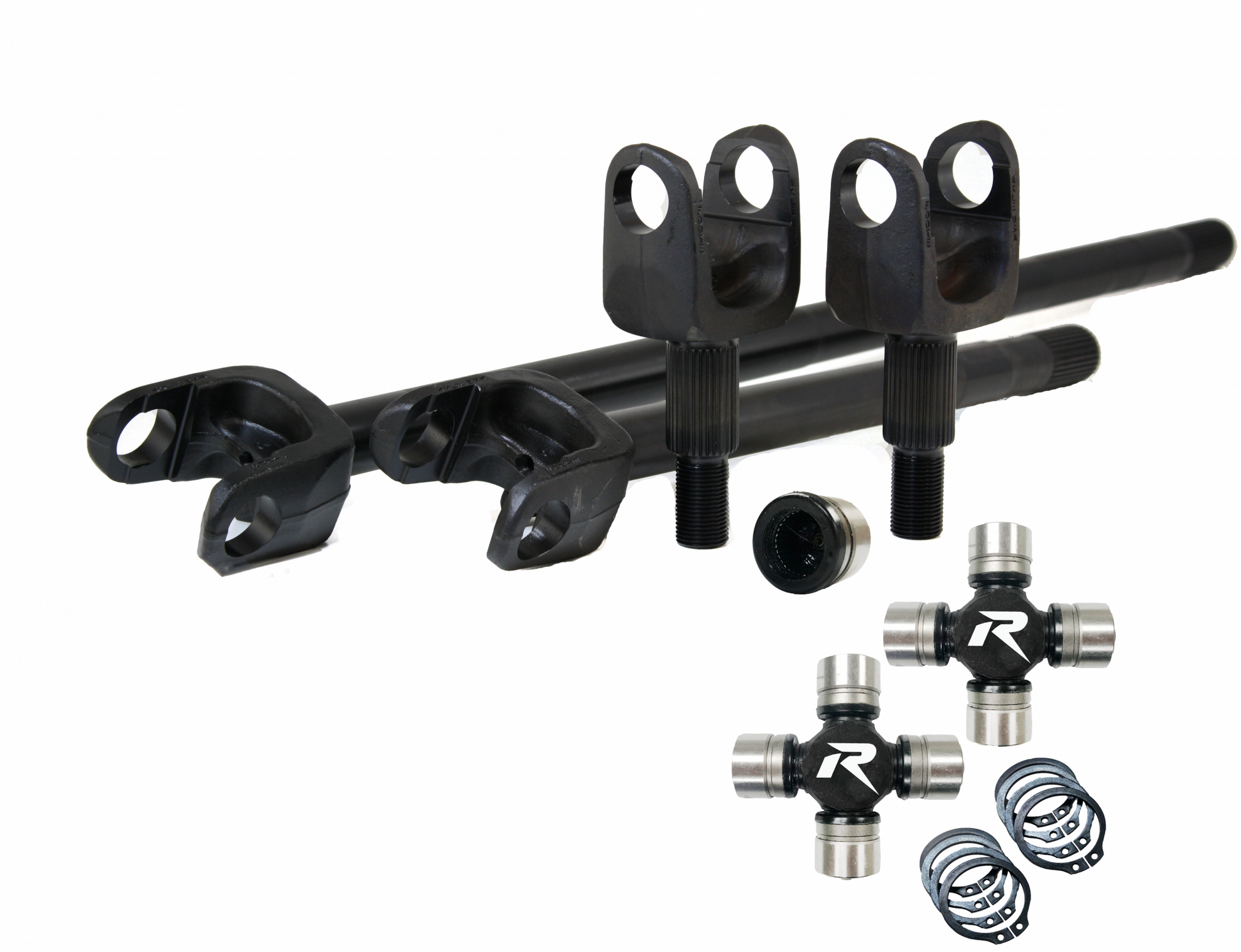 2007-18 Wrangler JK Dana 44 4340 Chromoly USA Made Front Kit HD U-Joints Revolution Gear and Axle