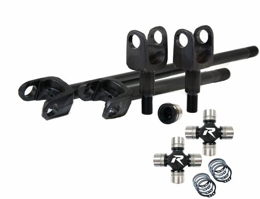 2003-06 Wrangler TJ/LJ Rubicon Dana 44 4340 Chromoly USA Made Front Kit HD U-Joints Revolution Gear and Axle