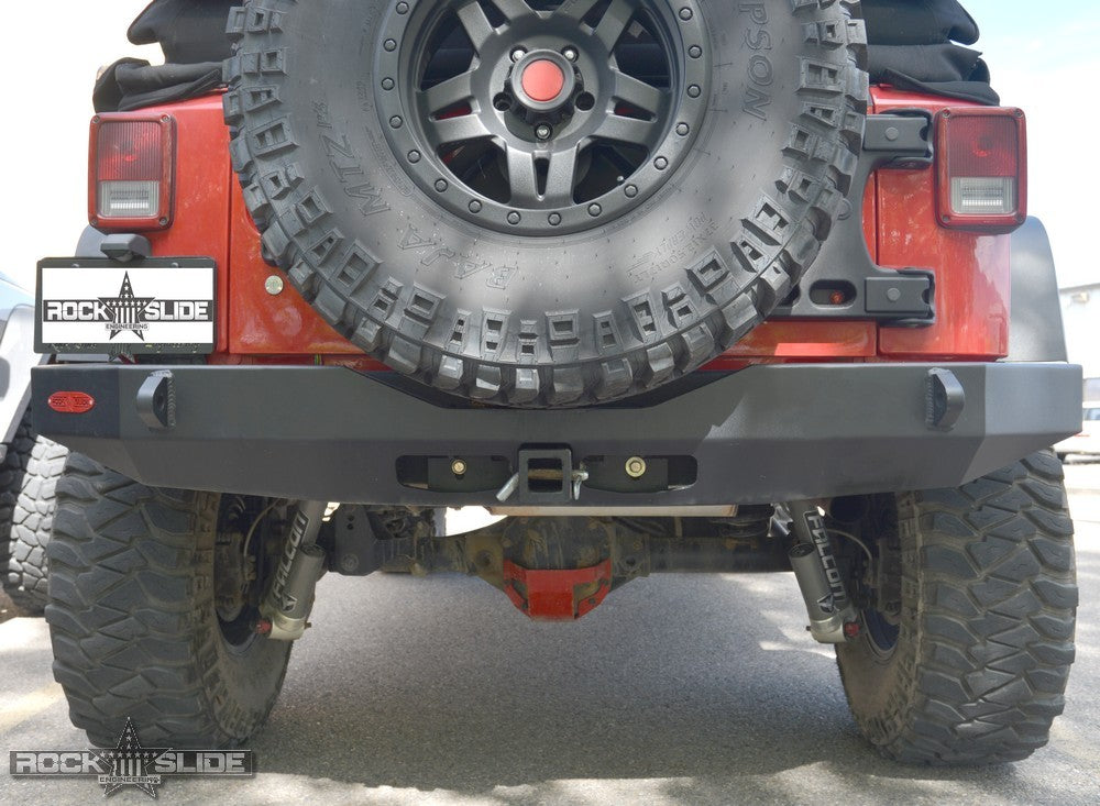 Rock Slide Engineering Jeep JK Full Rear Bumper For 07-18 Wrangler JK No Tire Carrier Rigid Series Rock Slide Engineering