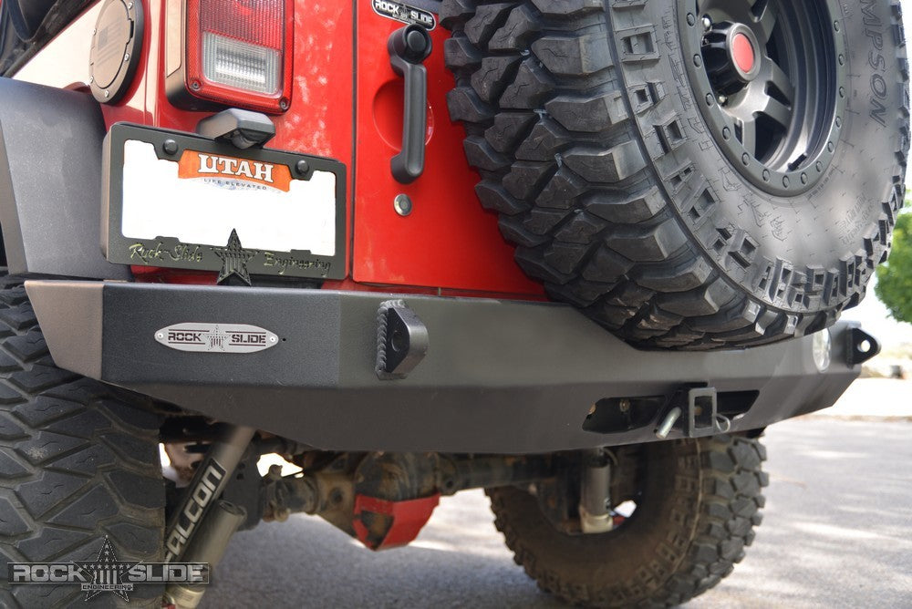Rock Slide Engineering Jeep JK Full Rear Bumper For 07-18 Wrangler JK No Tire Carrier Rigid Series Rock Slide Engineering