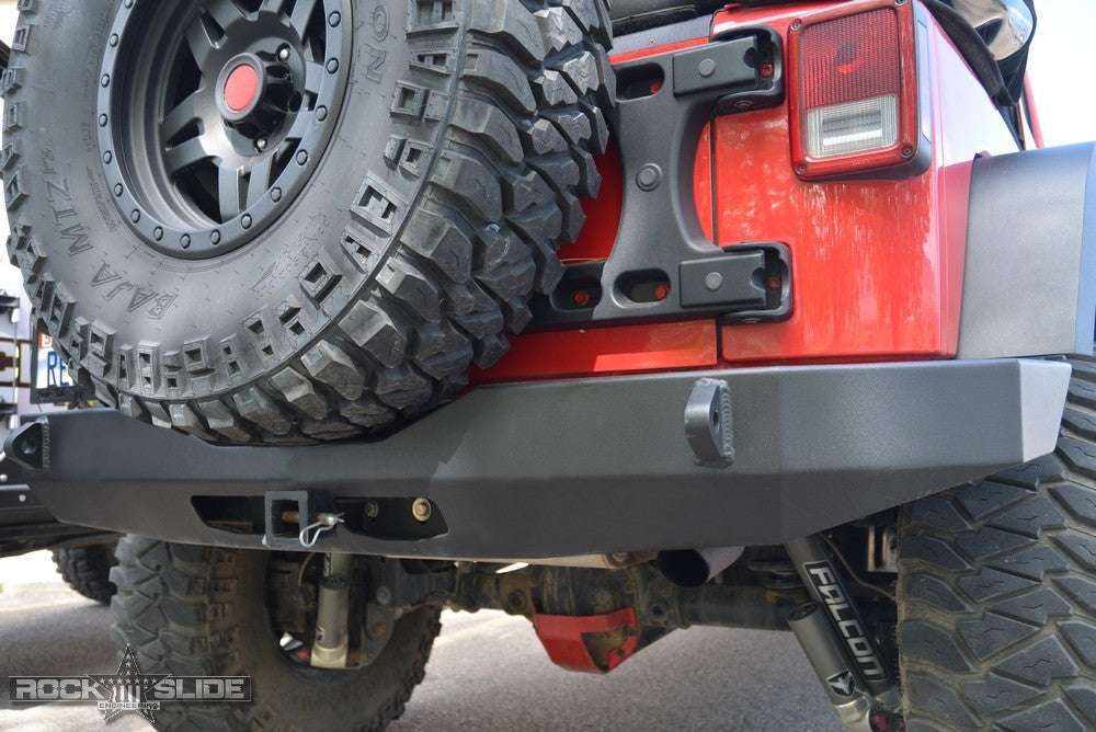 Rock Slide Engineering Jeep JK Full Rear Bumper For 07-18 Wrangler JK No Tire Carrier Rigid Series Rock Slide Engineering