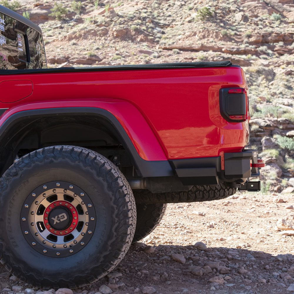 Rock Slide Engineering Gladiator Full Rear Bumper For 20-Pres Jeep Gladiator No Tire Carrier Rigid Series Rock Slide Engineering