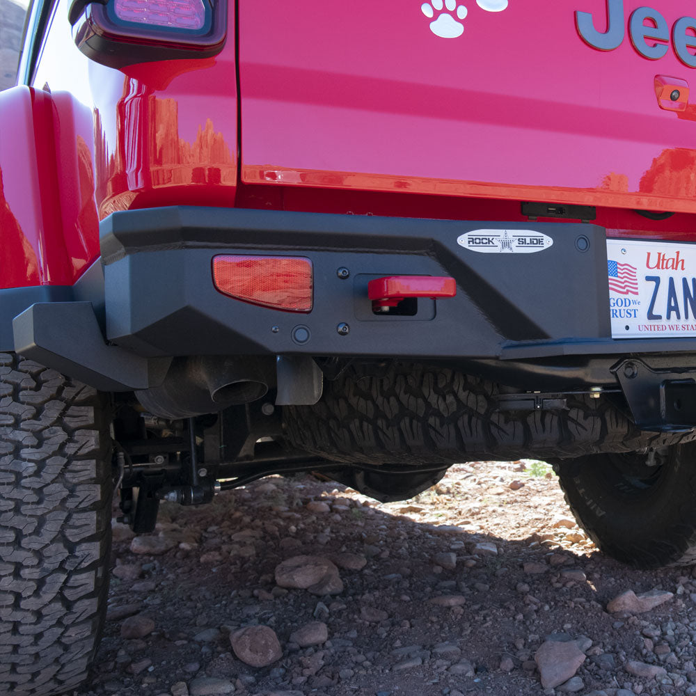 Rock Slide Engineering Gladiator Full Rear Bumper For 20-Pres Jeep Gladiator No Tire Carrier Rigid Series Rock Slide Engineering