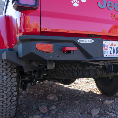 Gladiator Full Rear Bumper For 20-Pres Jeep Gladiator No Tire Carrier Rigid Series Rock Slide Engineering-5