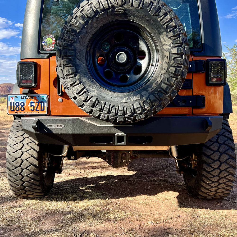 Rock Slide Engineering Jeep JK Shorty Rear Bumper For 07-18 Wrangler JK No Tire Carrier Rigid Series Rock Slide Engineering