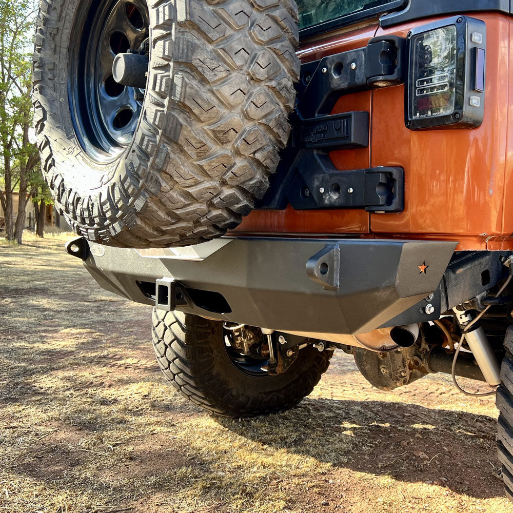 Rock Slide Engineering Jeep JK Shorty Rear Bumper For 07-18 Wrangler JK No Tire Carrier Rigid Series Rock Slide Engineering