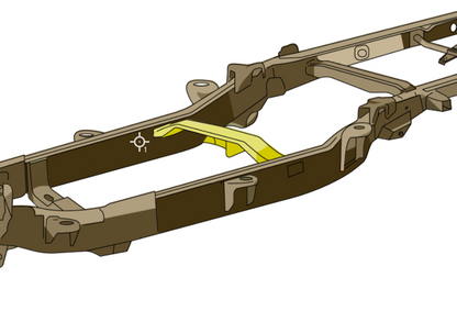 04-08 F150 4x4 SuperCab 6.5 Foot Bed Forward Gas Tank Crossmember Rust Buster Frameworks-8