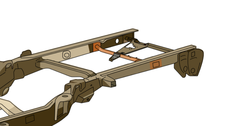 Rust Buster Frameworks 04-08 F150 4x4 SuperCab 6.5 Foot Bed Forward Spare Tire Crossmember Rust Buster Frameworks