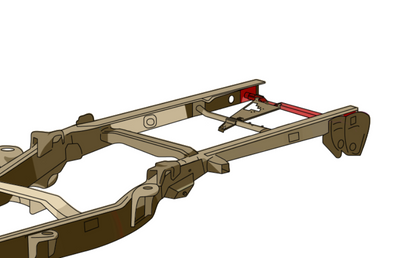 04-08 F150 4x4 SuperCab 6.5 Foot Bed Rear Spare Tire Crossmember Rust Buster Frameworks-6