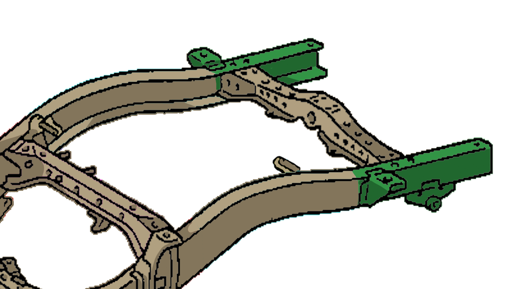 Rear Frame Rail Kit For 95-04 Toyota Tacoma Driver Side Rust Buster Frameworks-9