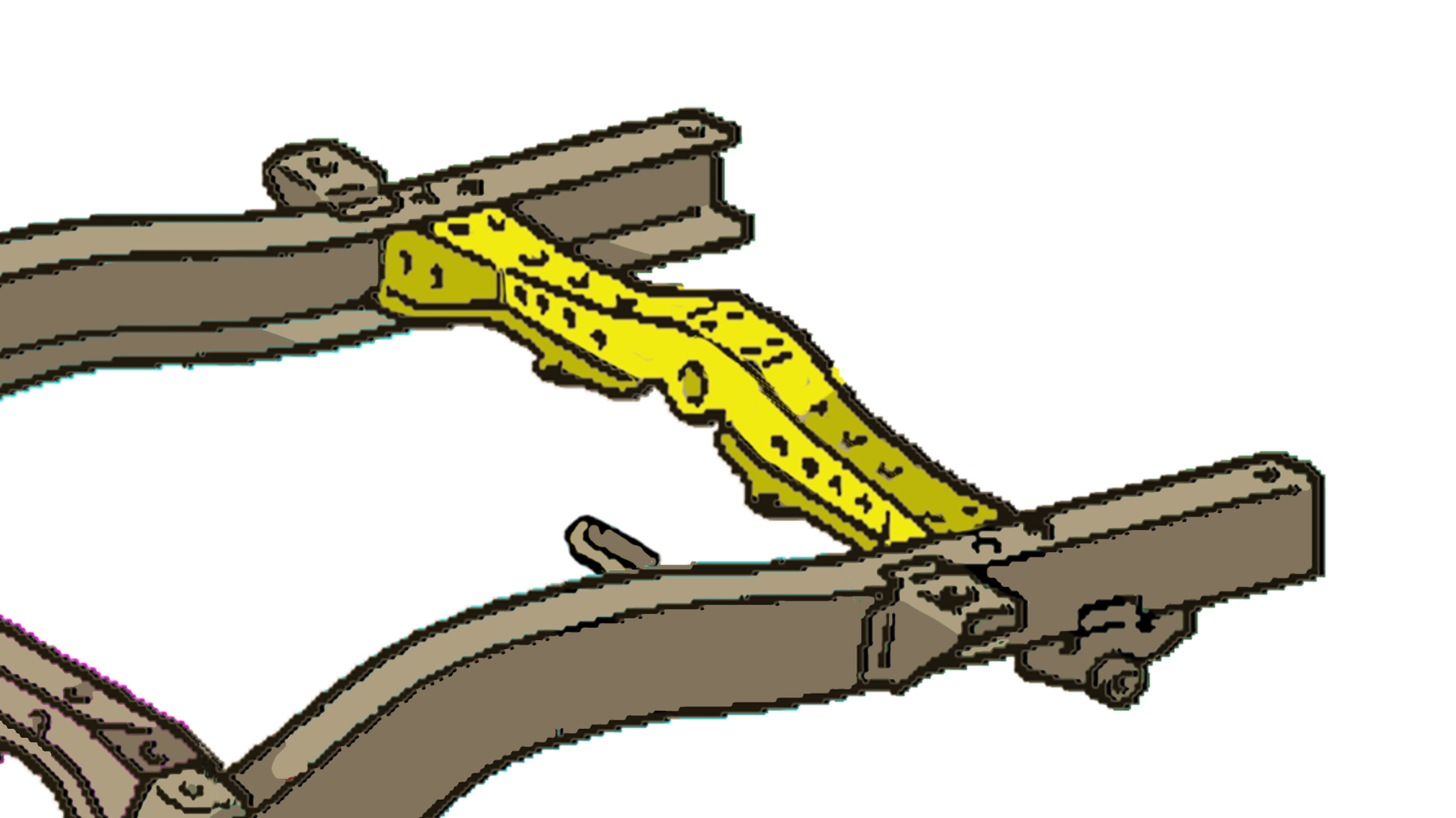 Rust Buster Frameworks Spare Tire Crossmember For 1995-2004 Toyota Tacoma Rust Buster Frameworks