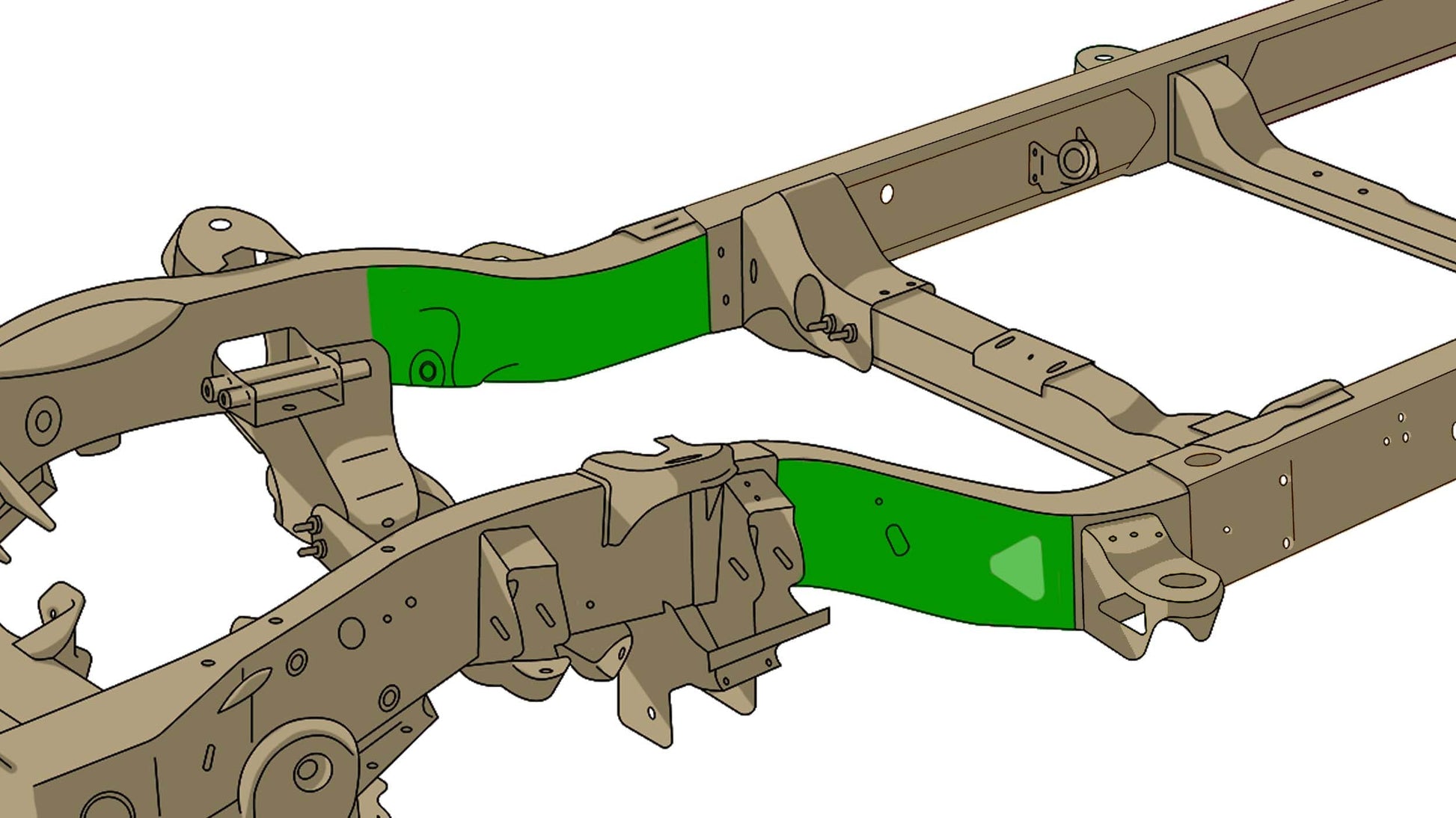 Rust Buster Frameworks Front Frame Repair Kit For 99-06 GM Trucks and SUV's Passenger Side Rust Buster Frameworks