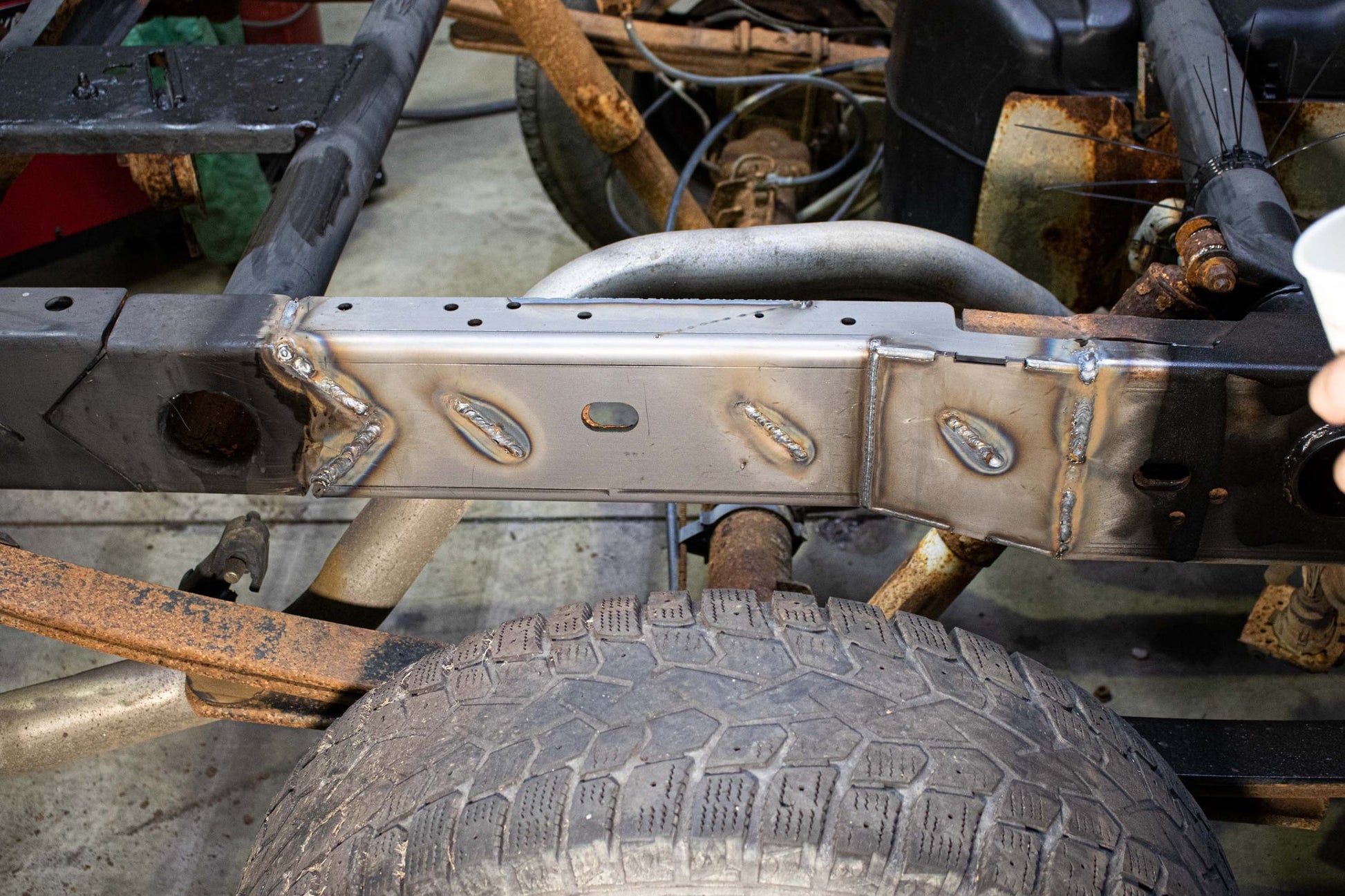 1999-2006 Chevy Silverado & GMC Sierra 1500 6ft Bed Over-Axle Frame Section RB7321 Rust Buster Frameworks-3