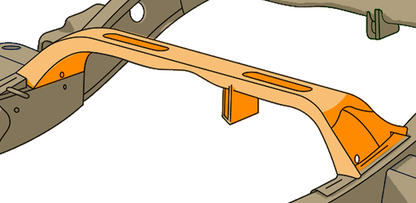 1999-2004 and 2006 Chevy Silverado 1500 Forward Fuel Tank Crossmember Rust Buster Frameworks-10
