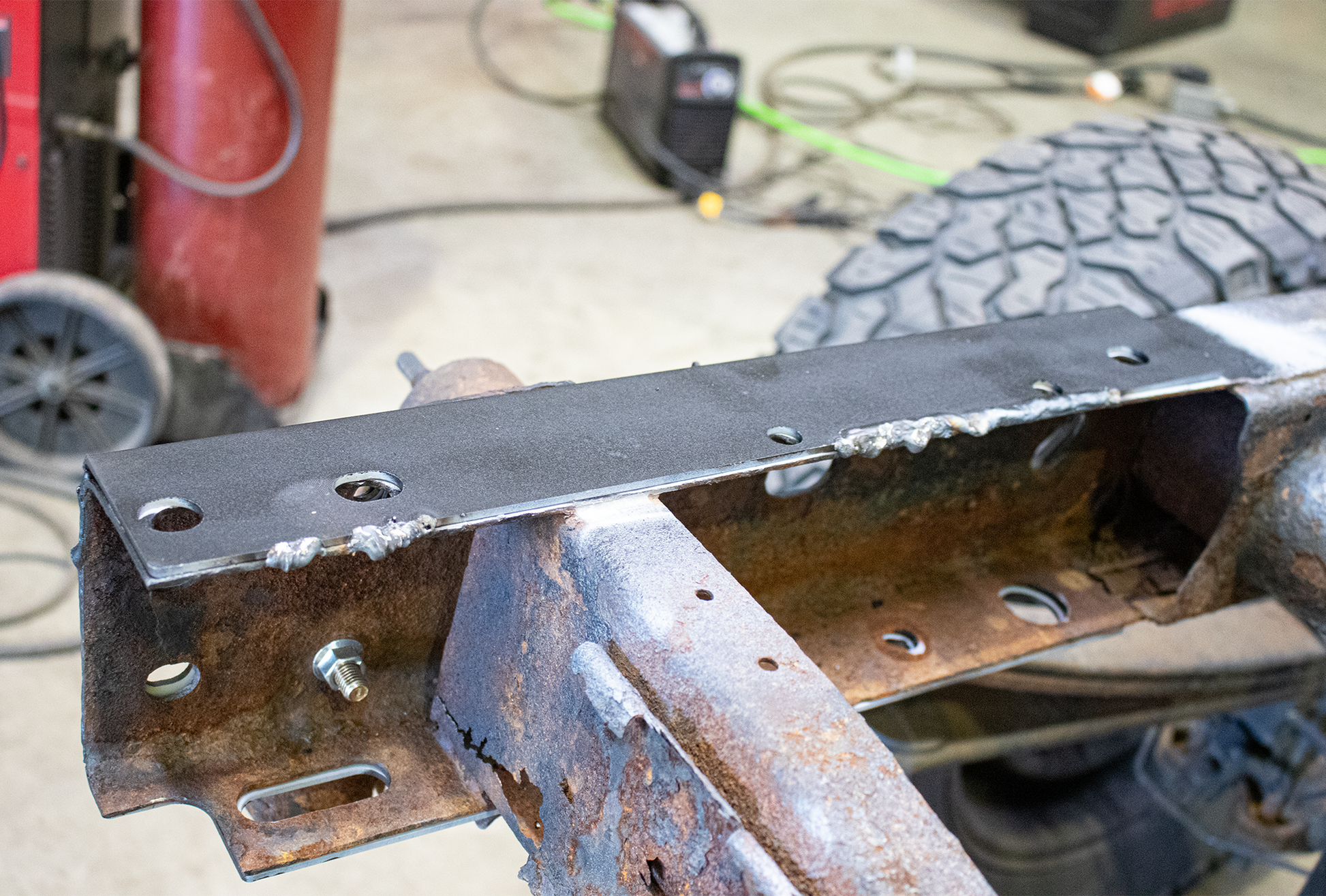 Rust Buster Frameworks Rust Buster 2007-2019 Chevy Silverado/GMC Sierra Extended Cab Rear Frame Section Left Side