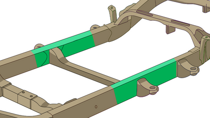 2007-2013 Chevy Silverado / GMC Sierra 1500 Ext Cab Center Frame Section RB7338L/R Rust Buster Frameworks-7