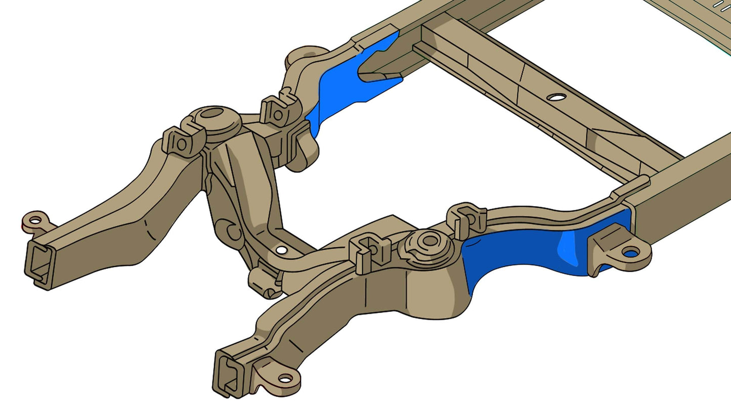 Front Frame Repair Kit For 88-98 Chevy/GMC K1500/2500 Ext Cab Passenger Side Rust Buster Frameworks-3
