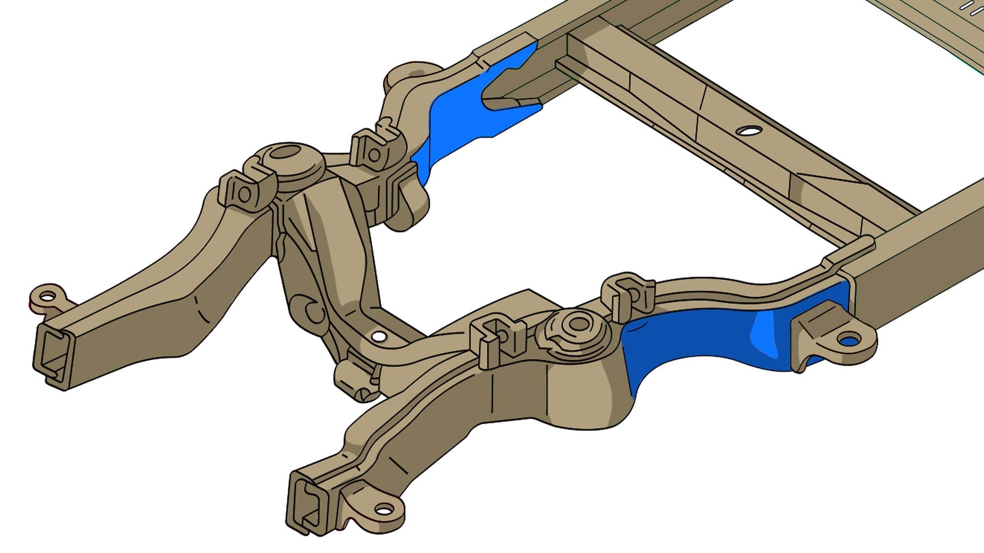 Front Frame Repair Kit For 88-98 Chevy/GMC K1500/2500 Ext Cab Passenger Side Rust Buster Frameworks-3
