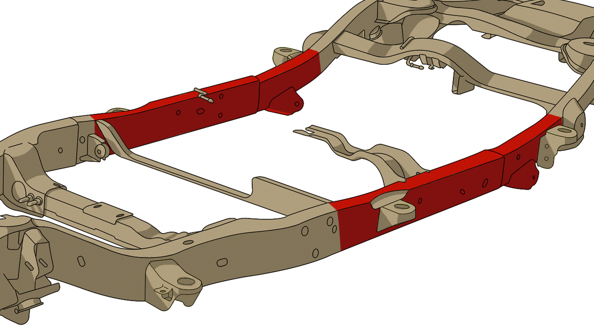2000-2014 Generation 1 Avalanche/Suburban/Yukon XL/Escalade Center Frame Section RB7401 Rust Buster Frameworks-8