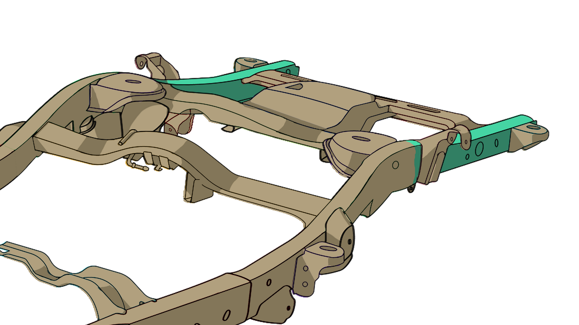 Rear Frame Repair Kit for Avalanche/Suburban/Yukon Driver Side Rust Buster Frameworks-4