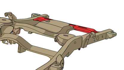 Rear Spare Tire Crossmember For Avalanche/Suburban/Yukon Rust Buster Frameworks-6
