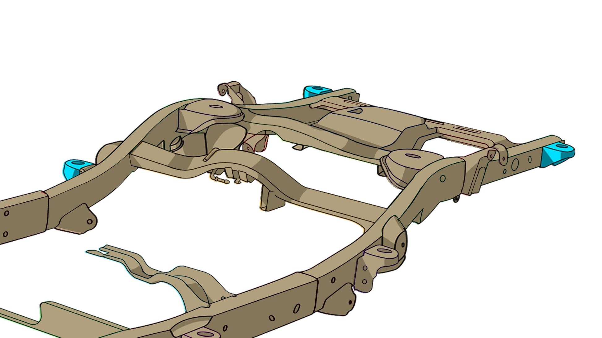 Rear Body Frame Mount For Avalanche/Suburban/Yukon Rust Buster Frameworks-4