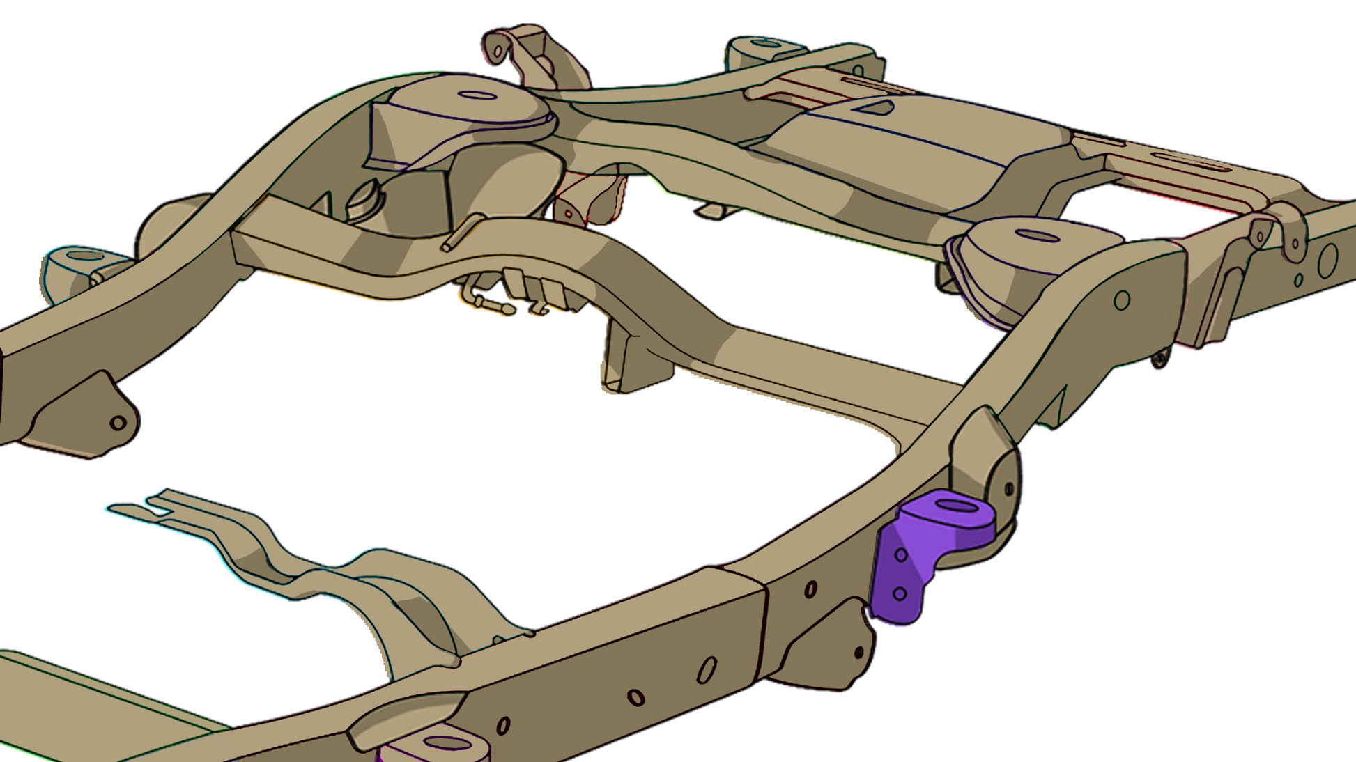 Rust Buster Frameworks Center Rear Body Frame Mount For Avalanche/Suburban/Yukon Rust Buster Frameworks