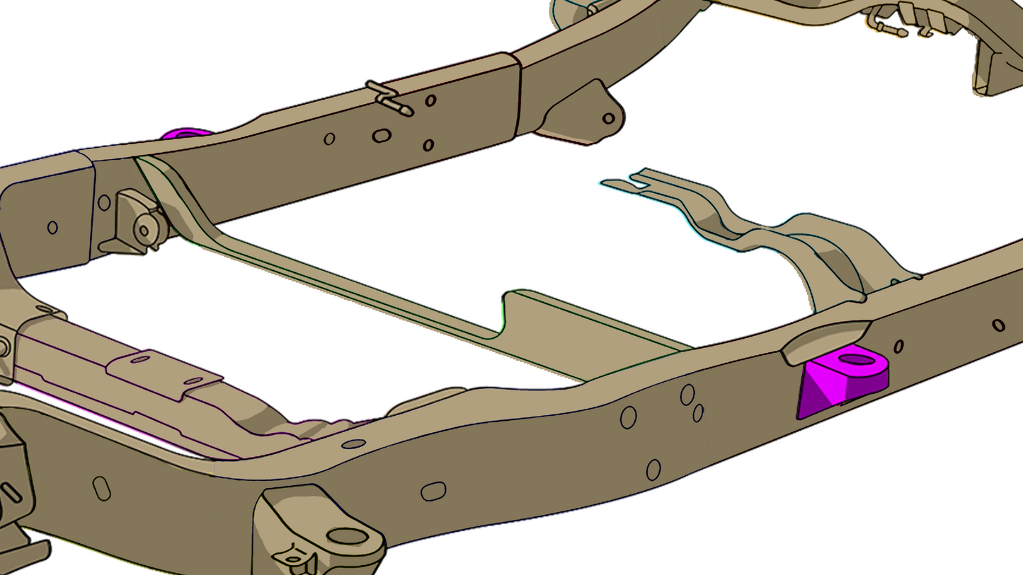 Center Body Frame Mount For Avalanche/Suburban/Yukon Rust Buster Frameworks-3