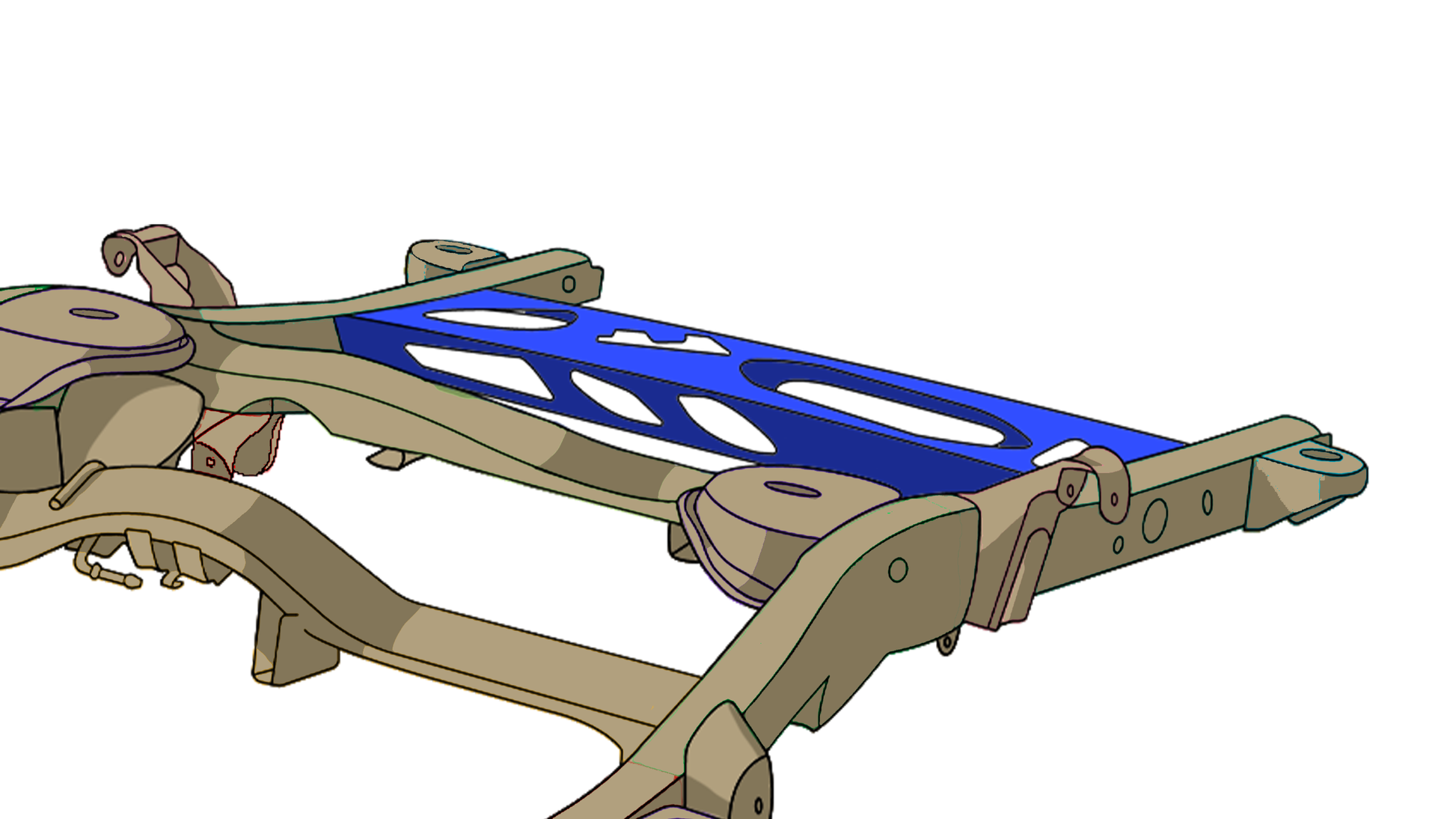 Rust Buster Frameworks Spare Tire Crossmember For 2007-2020 Chevy and GMC SUV's Rust Buster Frameworks