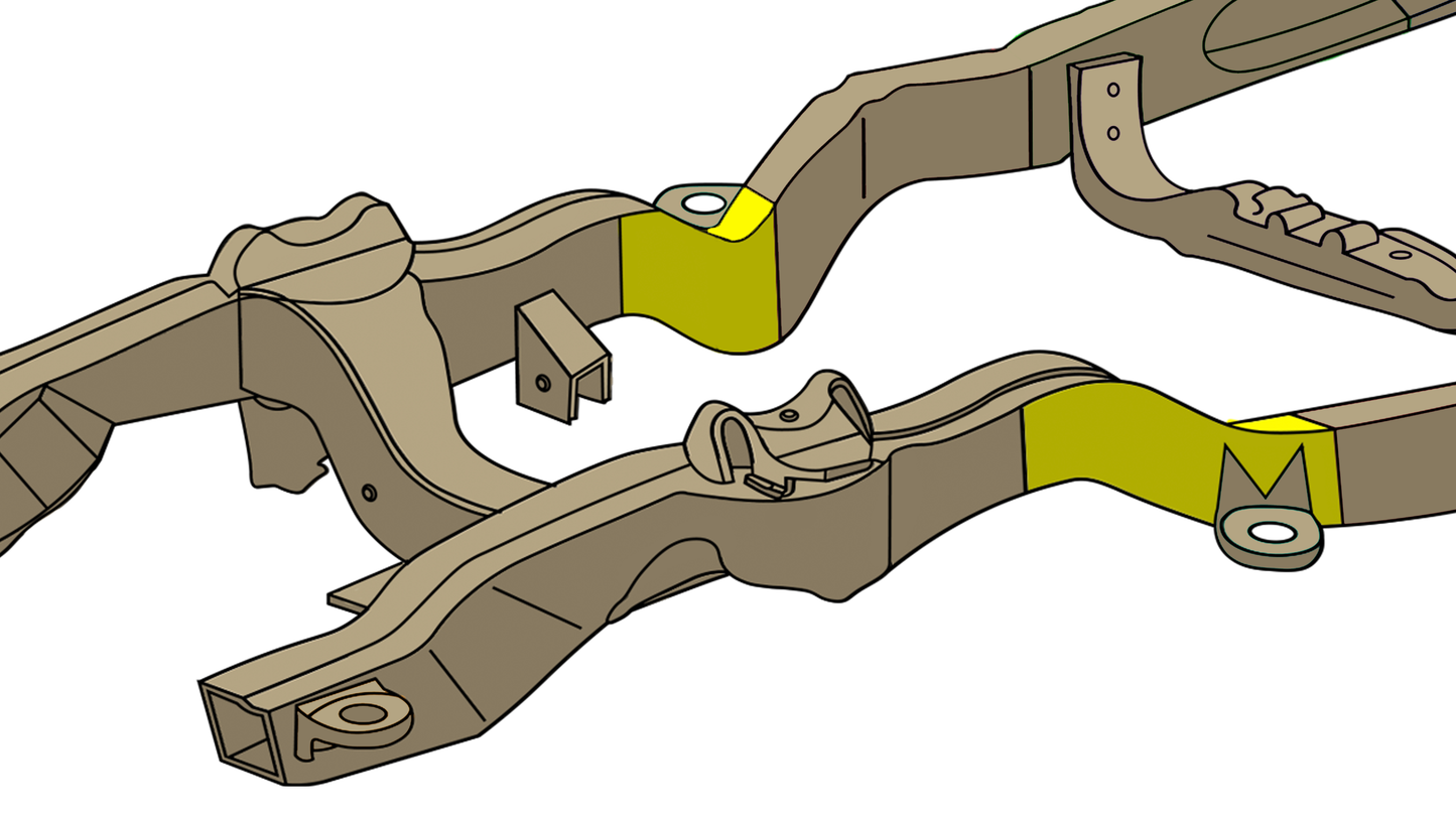 Rust Buster Frameworks Front Frame Repair Kit For 94-04 Chevy S10/GMC Sonoma Driver Side Rust Buster Frameworks