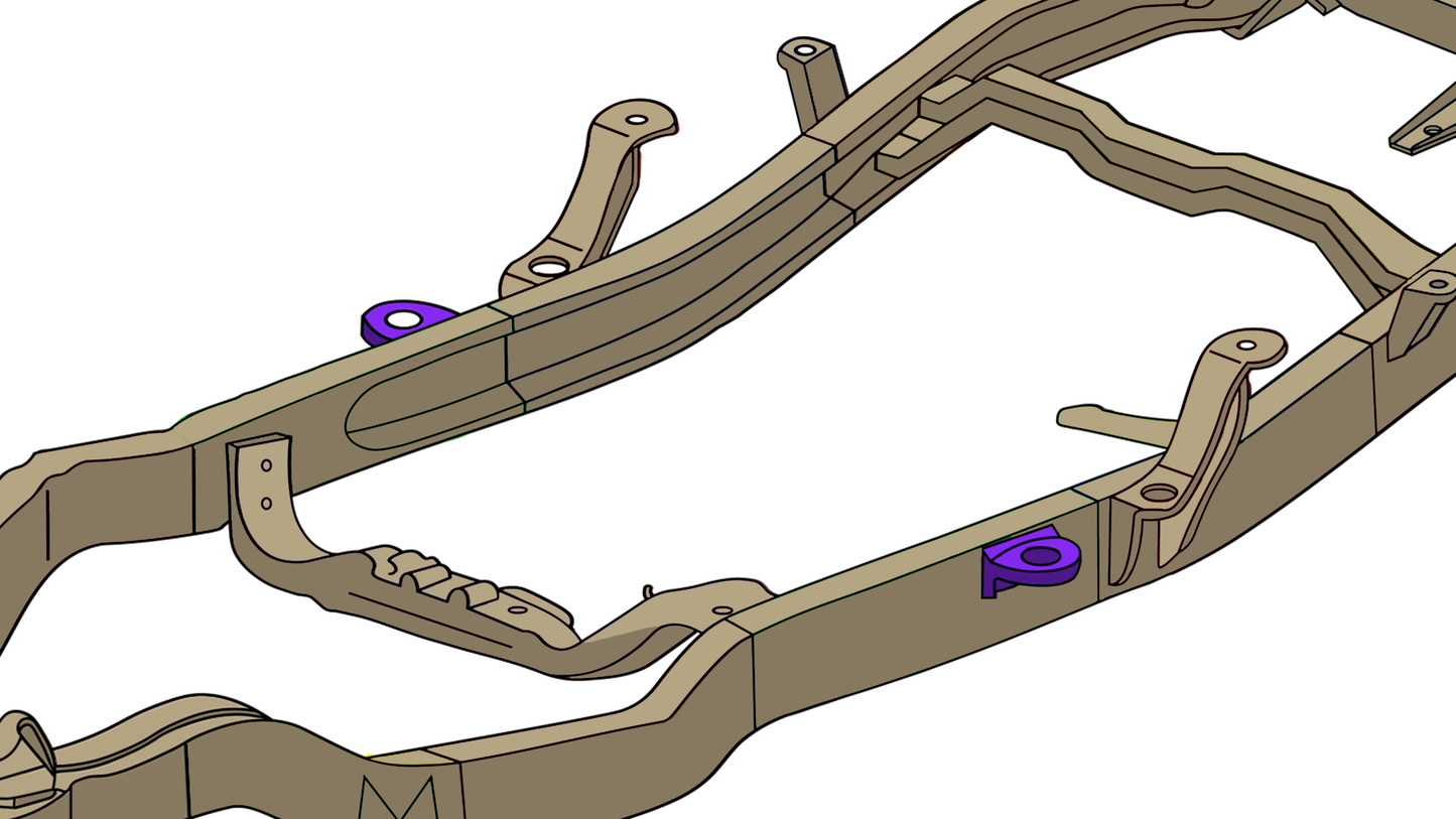 Center Cab Mount For 94-04 Chevy S10 and GMC Sonoma Rust Buster Frameworks-5