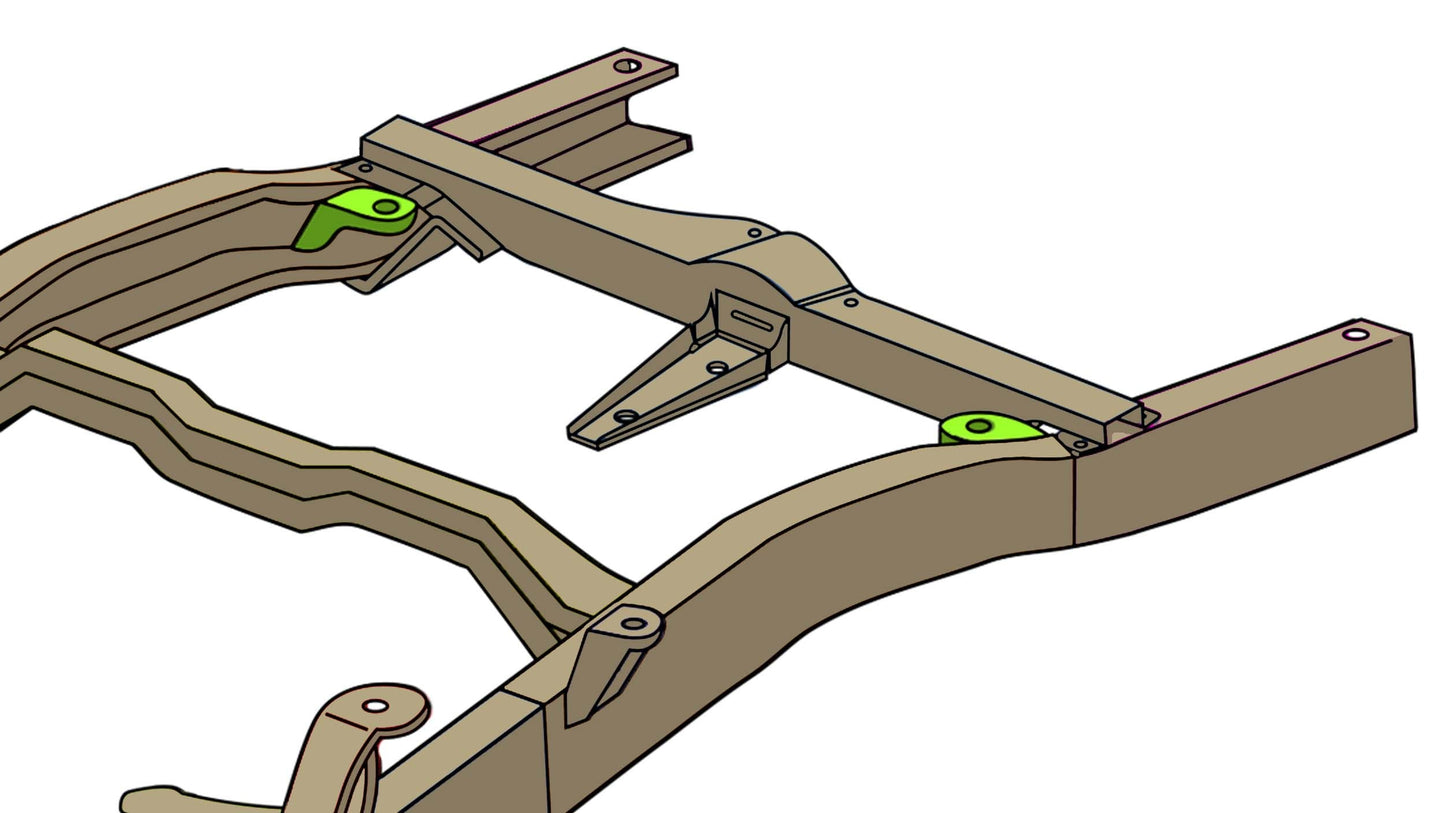 Rust Buster Frameworks Rear Shock Mount For 94-04 Chevy S10/GMC Sonoma Driver Side Rust Buster Frameworks