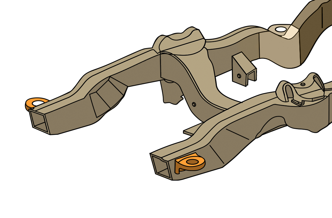 Rust Buster Frameworks Core Support Mount For 94-04 Chevy S10 and GMC Sonoma Driver Side Rust Buster Frameworks