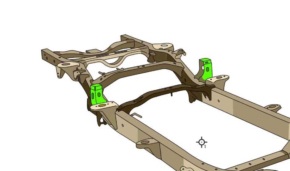 Rust Buster Frameworks 09-18 Dodge Ram 1500 Quad Cab 6.5 Foot Bed 4x4 Forward Bed Mount - Right Rust Buster Frameworks
