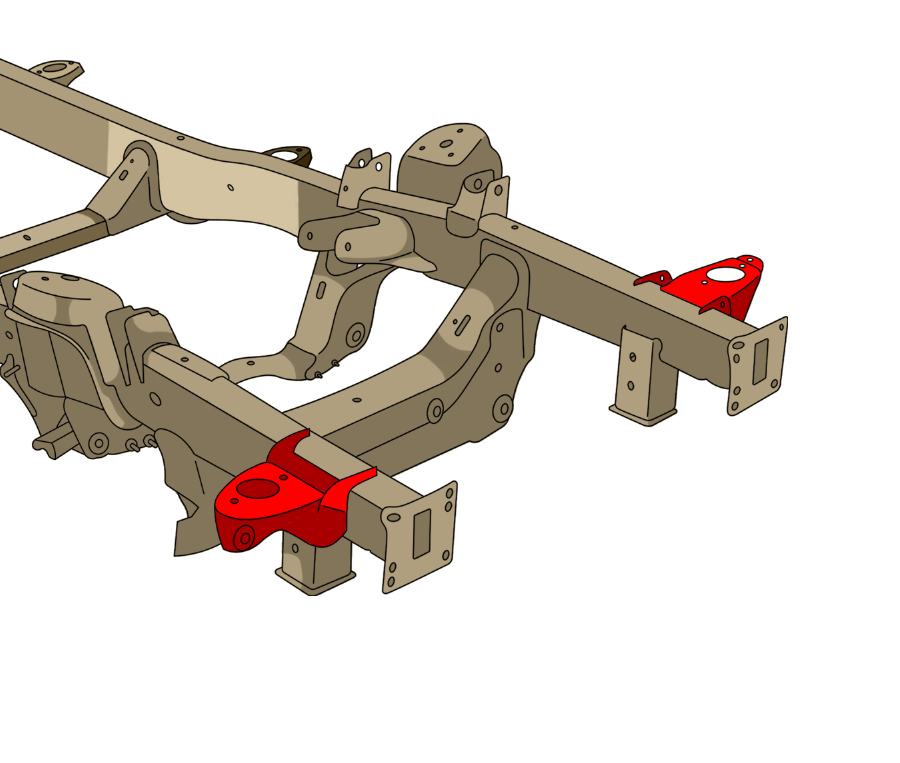09-18 Dodge Ram 1500 Quad Cab 6.5 Foot Bed 4x4 Core Support Mount - Left Rust Buster Frameworks-10