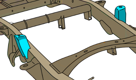 Rust Buster Frameworks 11-19 Chevy/GMC 2500HD Crew Cab 6.5 Foot Bed Front Bed Mount - Right Rust Buster Frameworks